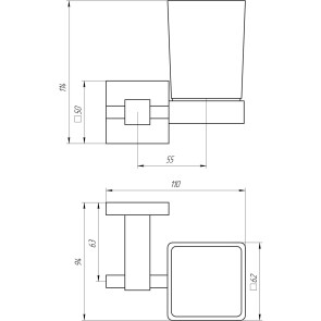 Стакан одинарный Globus Lux SQ 9409 SUS304 №3