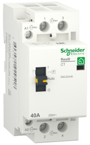 Контактор 1P+N 40A 2NO ~230В/50Гц, Resi9 Schneider Electric R9C20240 №1