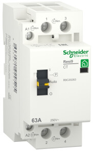 Контактор 1P+N 63A 2NO ~230В/50Гц, Resi9 Schneider Electric R9C20263 №1