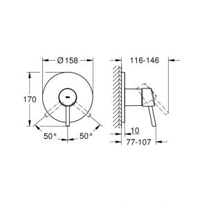 Смеситель скрытого монтажа для 1 потребителя Grohe Concetto new 24053001 №2