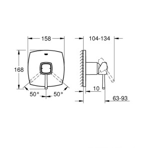 Змішувач прихованого монтажу для 1 споживача Grohe Grandera 24067000 №2