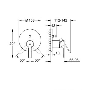 Смеситель скрытого монтажа на 2 потребителя Grohe Lineare New 24064001 №3