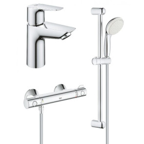 Комплект змішувачів для ванної кімнати з термостатом Grohe BauEdge New UA34105TS0 №1