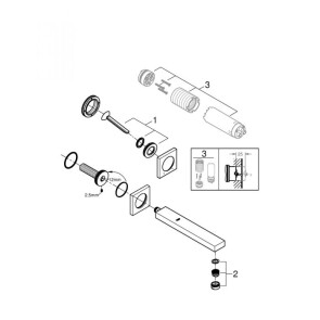 Смеситель для ванны на 2 выхода Grohe Eurocube Joy 19998000 №3