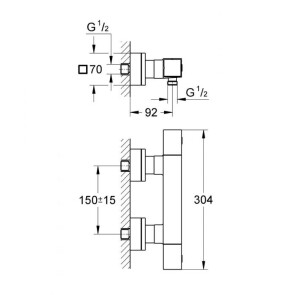 Термостат для душу Grohe Grohtherm Cube 34488000 №2