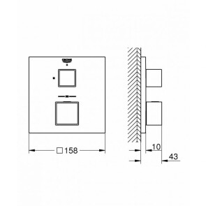 Термостат скрытого монтажа для 1 потребителя Grohe Grohtherm Cube 24153000 №3