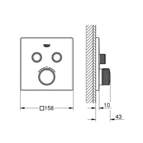 Термостат прихованого монтажу на 2 споживача Grohe Grohtherm SmartControl 29124AL0 №2