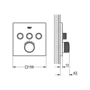 Термостат скрытого монтажа на 3 потребителя Grohe Grohtherm SmartControl 29126AL0 №2