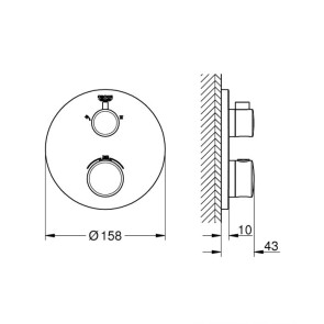 Термостат скрытого монтажа на 2 потребителя Grohe Grohtherm Convent. Concealed 24076000 №5