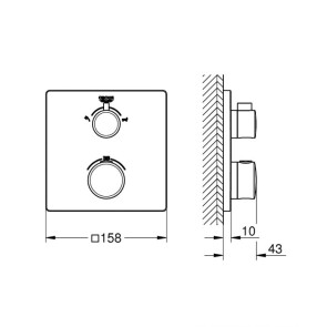 Термостат скрытого монтажа на 2 потребителя Grohe Grohtherm Convent. Concealed 24080000 №2