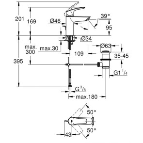 Комплект змішувачів для ванної кімнати Grohe Eurosmart New UA123238S0 №4