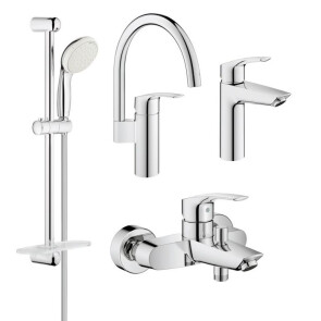 Комплект смесителей для ванной комнаты и кухни Grohe Eurosmart New UA123248MK №1