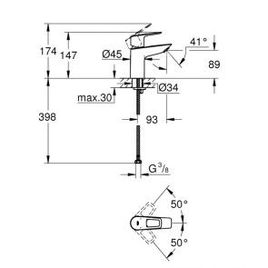 Комплект смесителей для ванной комнаты Grohe BauLoop New UA123214S0 №11