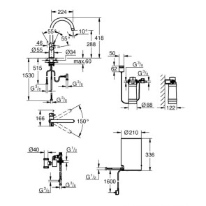 Змішувач і бойлерна система M-розміру Grohe Red II 30083001 №2