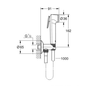 Гигиенический душевой набор Grohe Tempesta-F Trigger Spray 26358000 №2