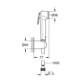 Гигиенический душевой набор Grohe Tempesta-F Trigger Spray 26352000 №5