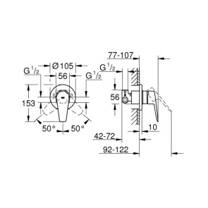 Комплект гигиенического душа Grohe BauEdge New UA28343001 №3