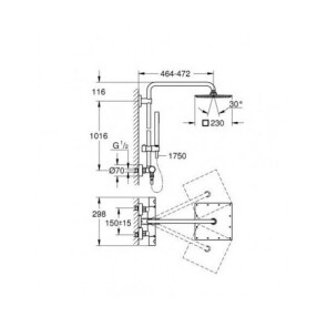 Душевая система с термостатом для душа Grohe Euphoria System 26187000 №2