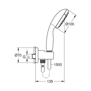 Душевая система скрытого монтажа с термостатом Grohe Grohtherm New Tempesta 250 UA26415SC0 №6