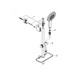 Душовий гарнітур зі штангою, 3 режими струменю Grohe Rainshower SmartActive 26578000 №9