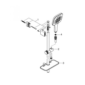 Душовий гарнітур зі штангою, 3 режими струменю Grohe Rainshower SmartActive 26586000 №4