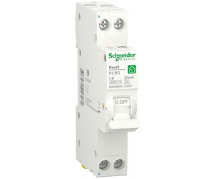 Дифференциальный автомат 6kA 1M 1P+N 6A C 30mA, Resi9 Schneider Electric R9D88606 №1