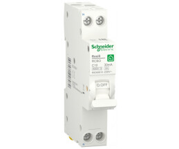 Дифференциальный автомат 6kA 1M 1P+N 10A C 30mA, Resi9 Schneider Electric R9D88610