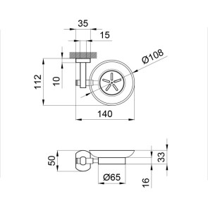 Аксессуар Liberty ORO 1159 мыльница настенная QT №2