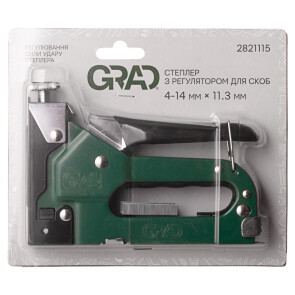 Степлер з регулятором для скоб 4-14мм (зелений) GRAD (2821115) №8