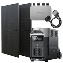 Комплект EcoFlow PowerStream - мікроінвертор 600W + зарядна станція Delta Pro та сонячні панелі 2х400