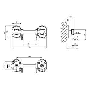 Крючок для ванной комнаты Kroner KRM Elbe - ACC2914-2 №2