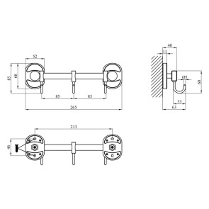 Крючок для ванной комнаты Kroner KRM Elbe - ACC2914-3 №2