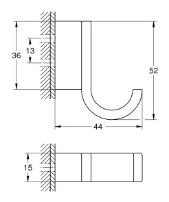 Крючок для ванной комнаты Grohe Selection 41216KF0 №3