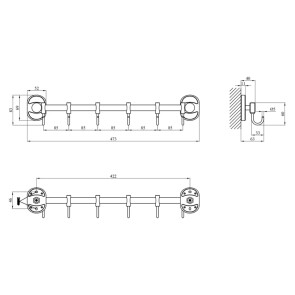 Гачок для ванної кімнати Kroner KRM Elbe - ACC2914-6 №2