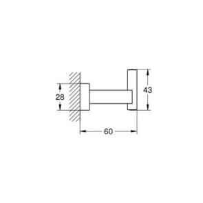 Гачок для халату Grohe Essentials Cube New 40511001 №2