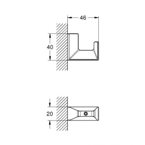 Гачок для халату Grohe Selection Cube 40782000 №2