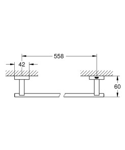 Полотенцедержатель Grohe Essentials Cube New 40509001 №3