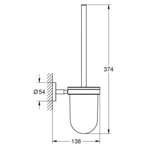 Туалетный ершик в комплекте Grohe Bau Cosmopolitan Neutral 40463001 №2