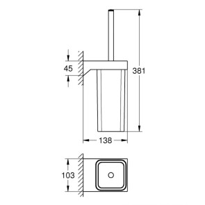 Туалетный ершик в комплекте Grohe Selection Cube 40857000 №2