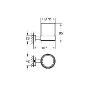 Стакан для зубних щіток Grohe Essentials Cube New 40755001 №2