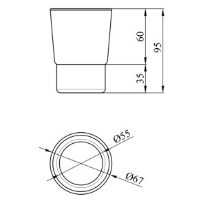 Стакан для ванной комнаты Kroner KRM Rizze - ACG204 №2