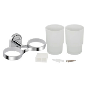 Склянка подвійна для ванної кімнати Kroner KRM Elbe - ACG2908 з тримачем зубних щіток №3