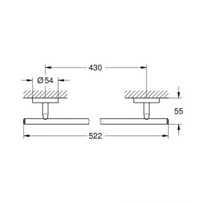 Полотенцедержатель Grohe Bau Cosmopolitan Neutral 40459001 №2