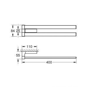 Подвійний тримач для рушників Grohe Selection Cube 40768000 №2