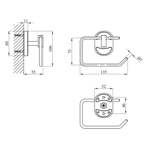 Держатель для туалетной бумаги Kroner KRM Elbe - ACC2903-2 №2