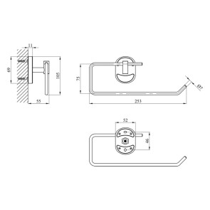 Тримач для туалетного паперу Kroner KRM Elbe - ACC2903-3 №2