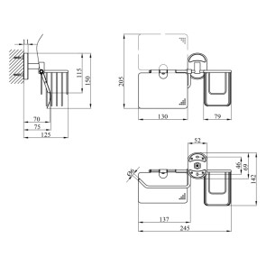 Держатель для туалетной бумаги и освежителя воздуха Kroner KRM Elbe - ACC2903-1 №2