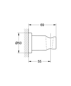 Настенный держатель для ручного душа Grohe Rainshower 27074GN0 №3