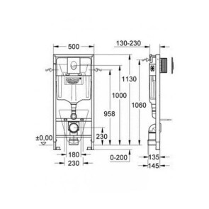 Система інсталяції для унітазу 4 в 1 Grohe Rapid SL 38721001+37131000 №4