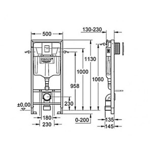 Система інсталяції для унітазу 4 в 1 Grohe Rapid SL 38772001+37131000 №2